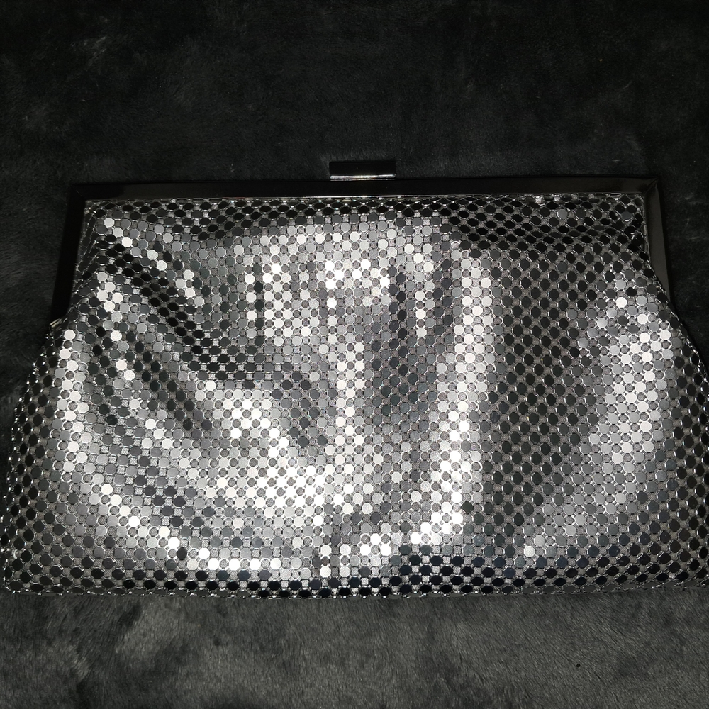 NWOT!Metal Chainmail Clutch Bag Gunne Sax By Jessica McClintock With Chain Strap